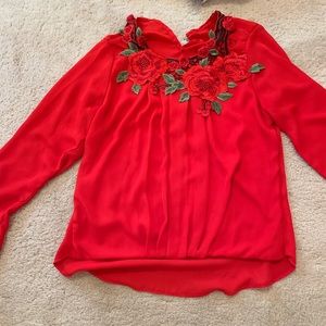 Red shirt long sleeve medium